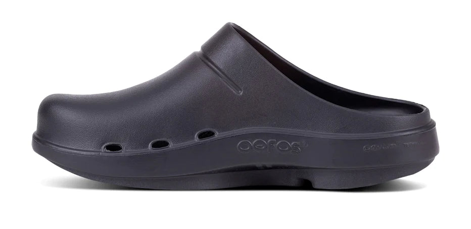 Shop Men's OOcloog Black Matte | Men's Slip Ons Shoes by Oofos