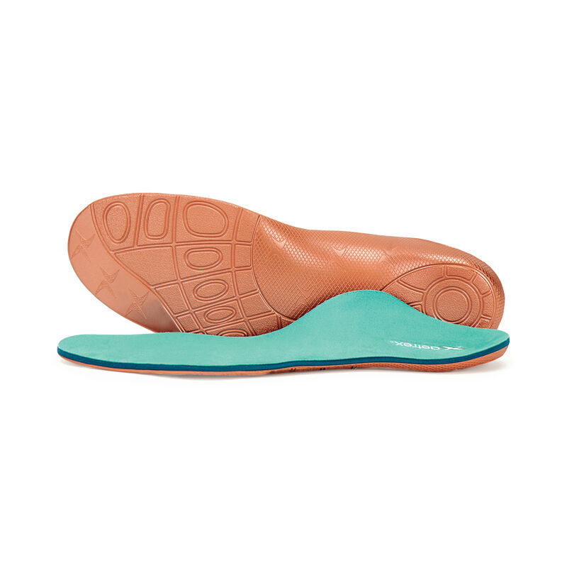Side and bottom view of Aetrex Men's Lynco Premium Memory Foam Post Neutral.