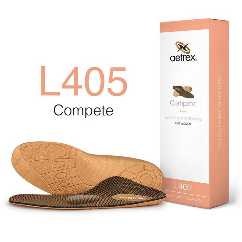 Packaged view of Aetrex Women's Lynco Sports Ortho Cupped Supported.