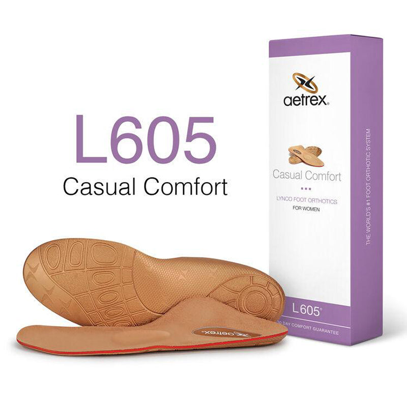 Packaged view of Aetrex Women's Lynco Casual Ortho Cupped Supported.