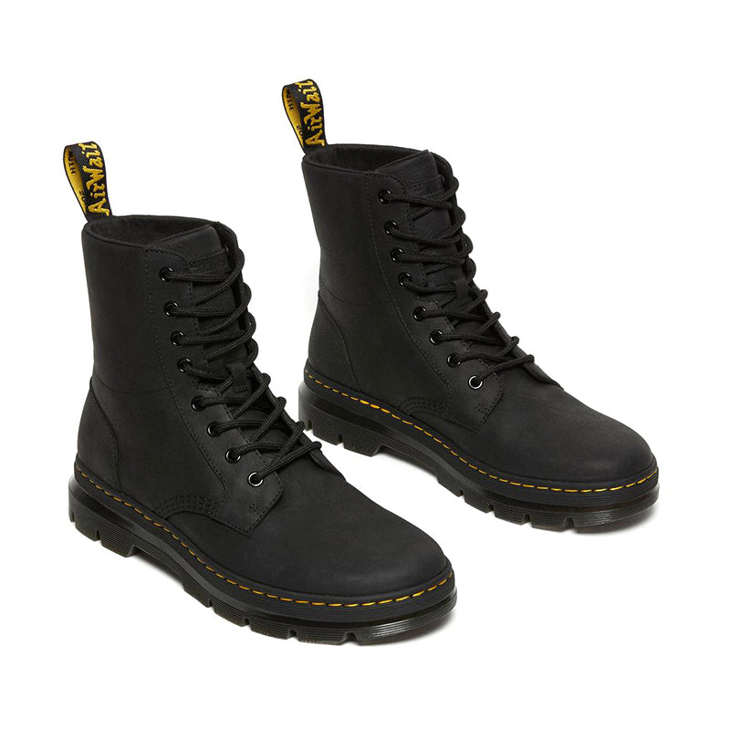 Dr. Martens Combs Leather Boots - Black