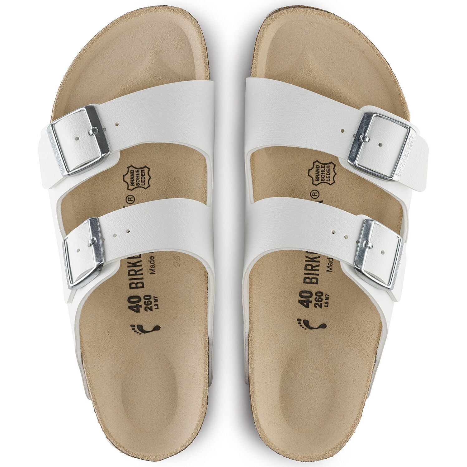 Shop Women's Arizona White Birko-Flor | Women's Comfort Sandals by