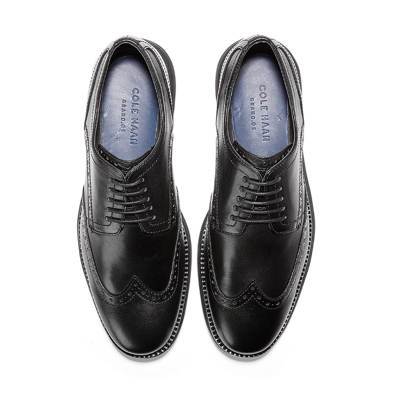 Men's Cole Haan Original Grand Wingtip Oxford Shoes, 10, Black