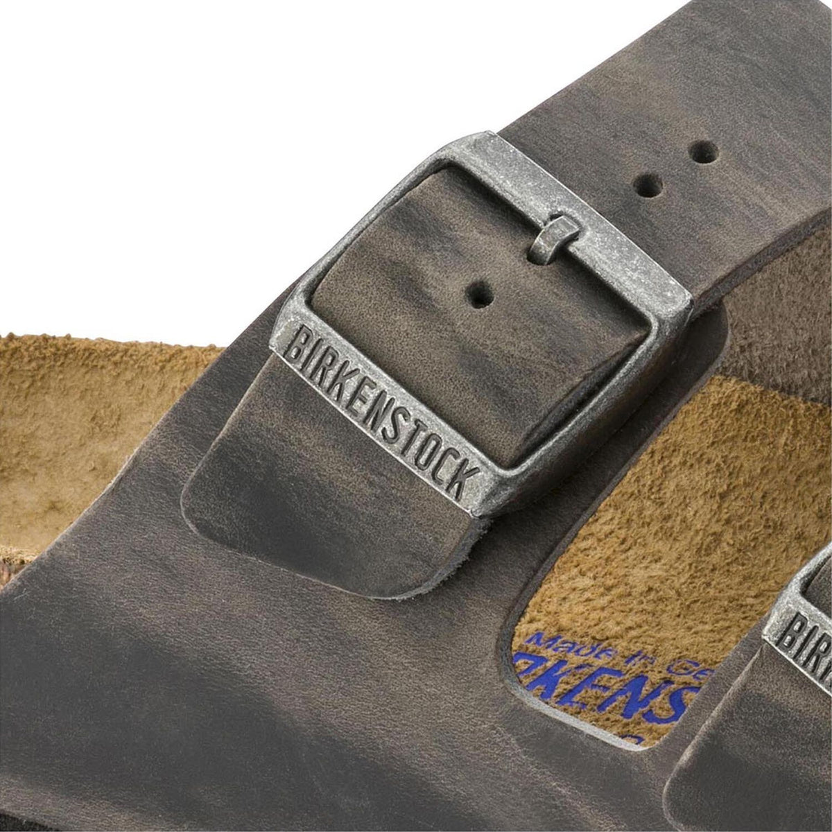 NEW BIRKENSTOCK men\'s arizona soft footbed sandals in iron Birkenstock Men main image 3