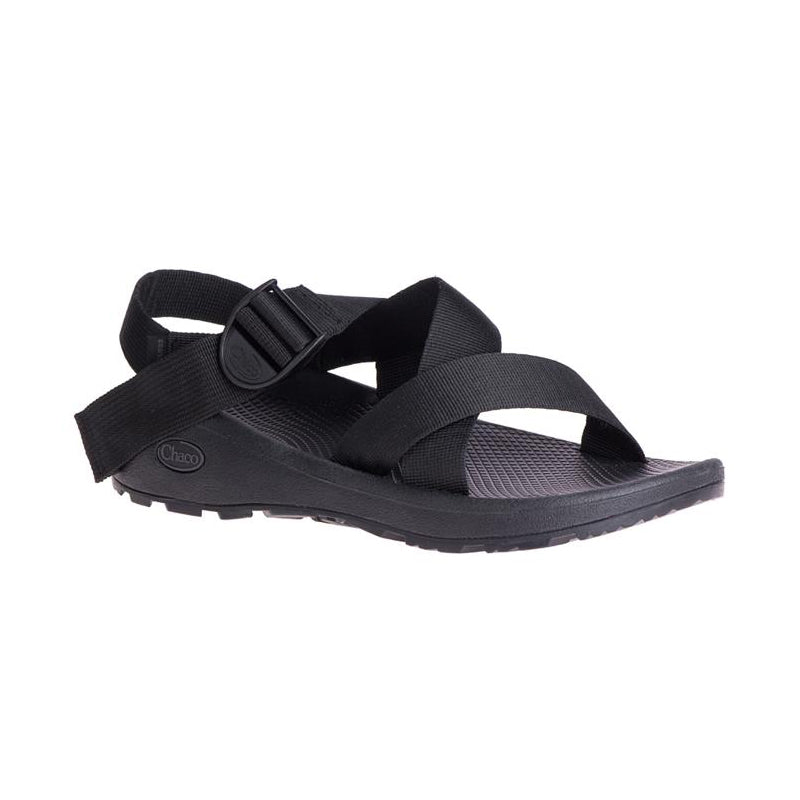 Men's Chaco Mega Z Cloud - Solid Black - 45° Angle - Available at Tradehome Shoes