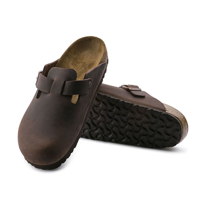 Birkenstock Brown Soft Footbed Boston Clogs
