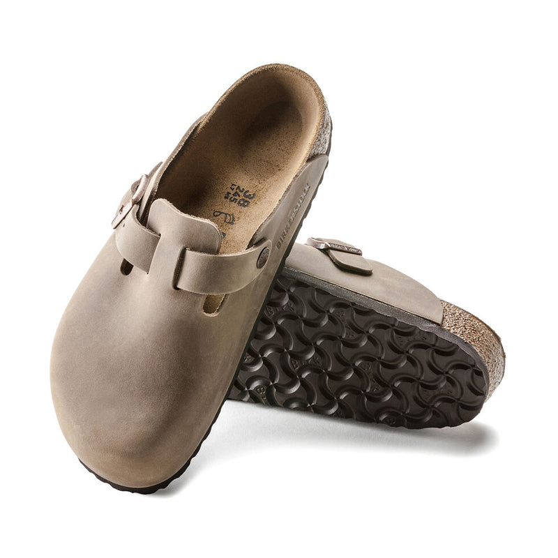 birkenstock boston clog tobacco oiled leather women's in Color Brown Oiled leather can be recognized by its untreated surface Boston clogs oiled leather tobacco
