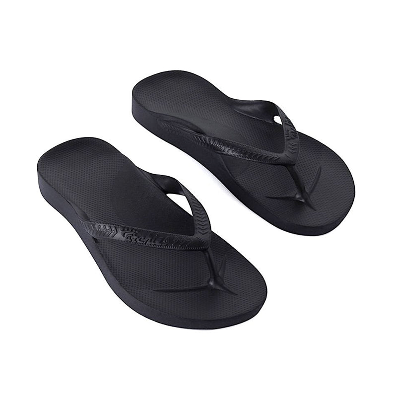 Women's Arch Support Flip Flop Black – Tradehome Shoes