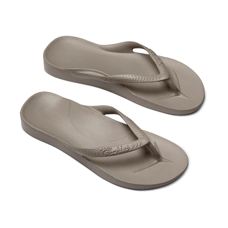 ARCHIES ARCH SUPPORT UNISEX THONG TAUPE CRYSTAL