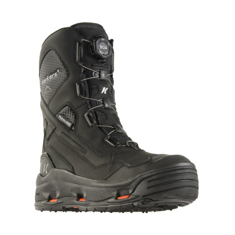 Men's Korkers Polar Vortex 600 - Black - 45° Angle - Available at Tradehome Shoes