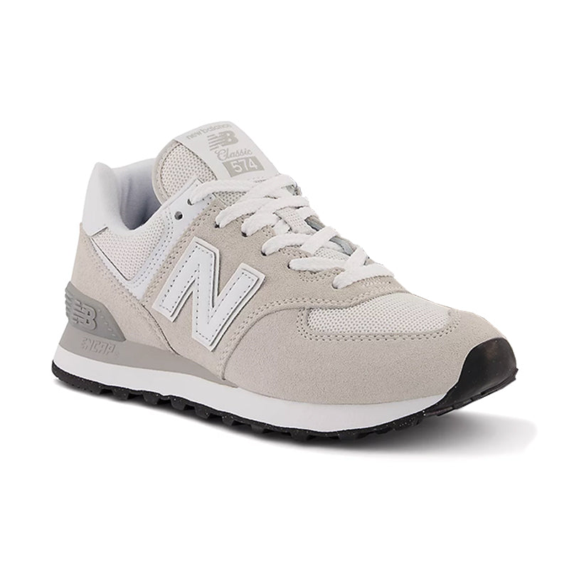 Angled side view of New Balance Women's 574 sneaker in cloud.