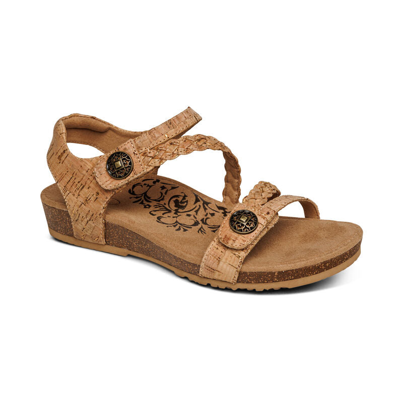 Women's Aetrex Jillian - Cork - 45° Angle - Available at Tradehome Shoes