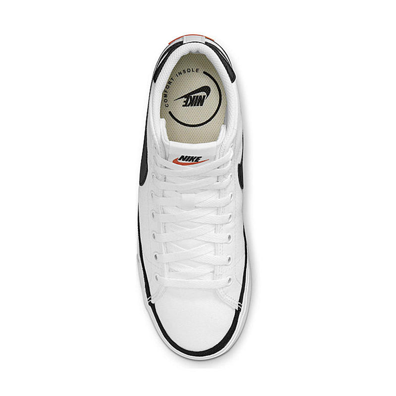 Women's Court Legacy Canvas Mid White/Black